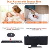 Projection Alarm Clock with Radio Function 7.5In Mirror LED Digital Alarm Clock