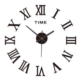 Acrylic Luminous Wall Clock Punch-free Wall Sticker (Option: Luminous-40cm)